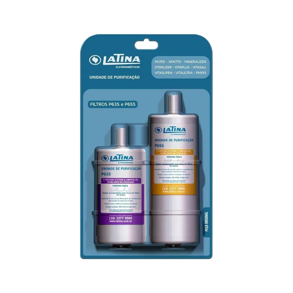 Refil Filtro Para Purificador P635 + P655 Latina
